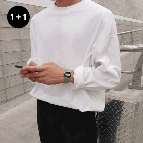 ★ 1+1 할인 ★ 킨더 피그먼트 오버핏 티셔츠(빅사이즈)
